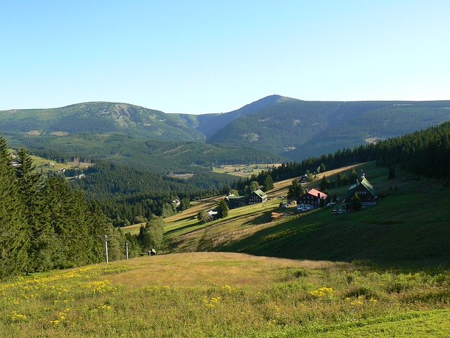Typisch berglandschap in de buurt van Špindlerův Mlýn