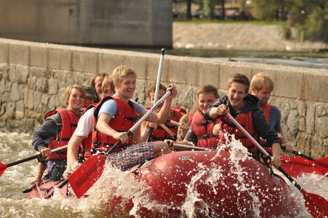 Fun rafting in Praag