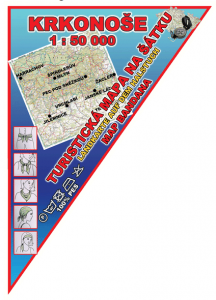 kaart van Reuzengebergte gedrukt op een sjaal