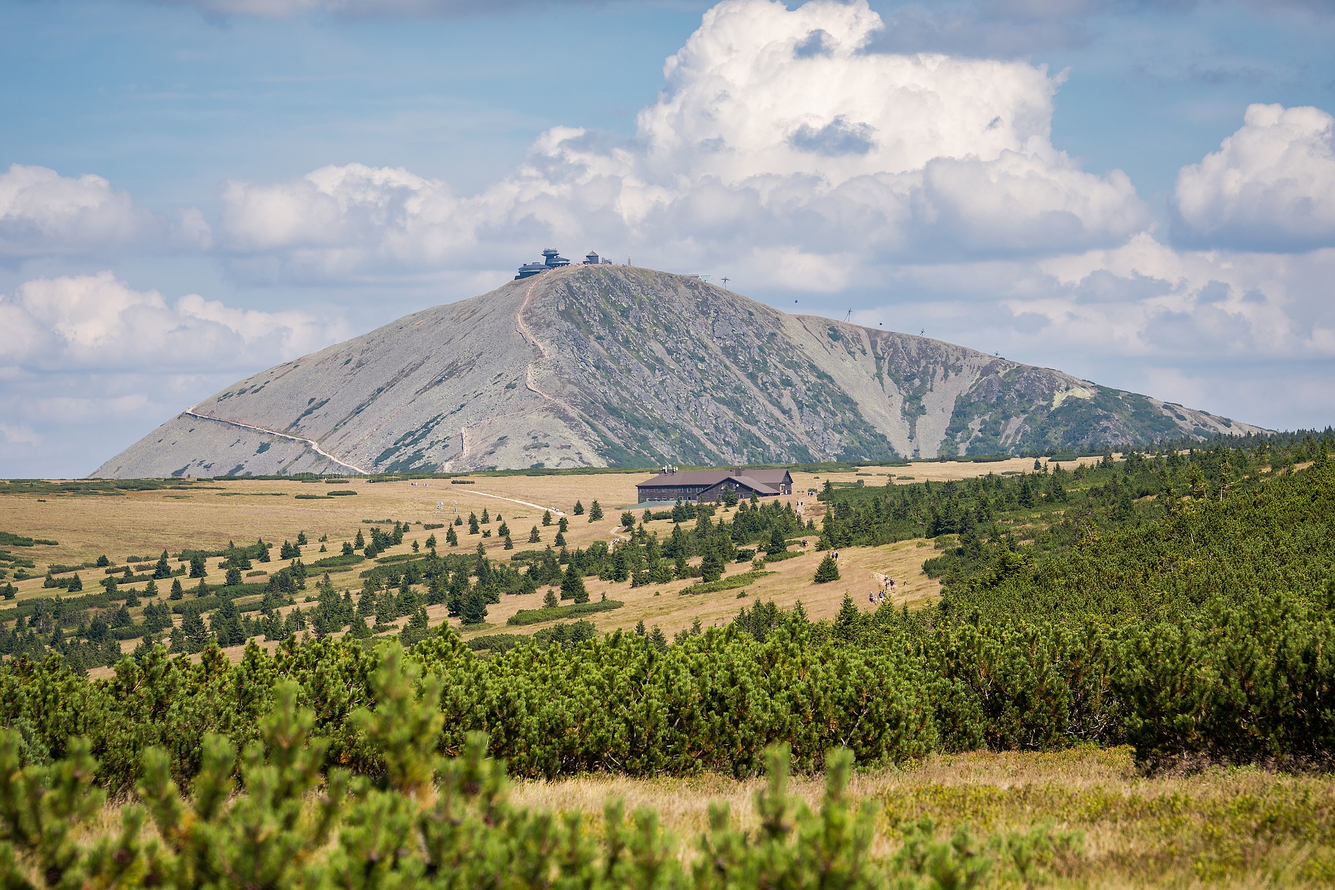 de Sněžka (1602 meter boven zeeniveau)