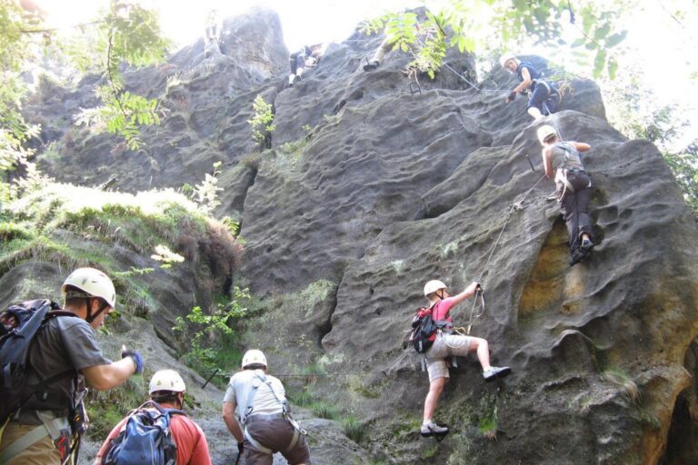 Klettersteig in het Zittauer gebergte