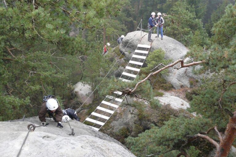 Klettersteig in het Zittauer gebergte