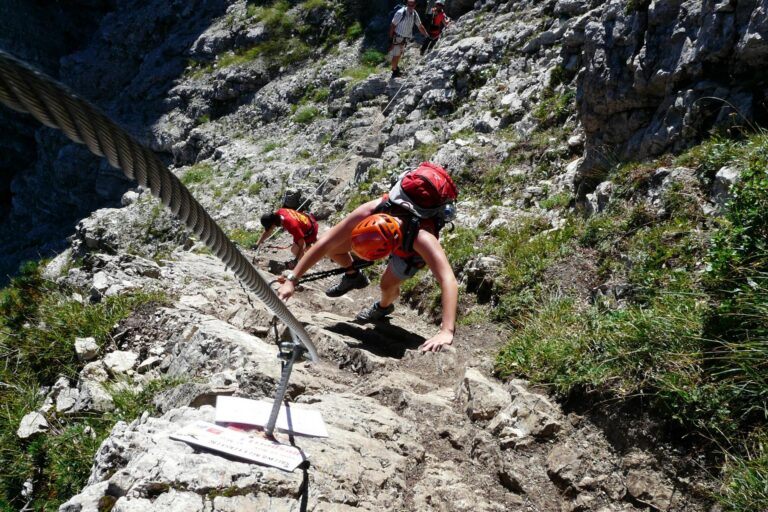 Klettersteig in het Zittauer gebergte