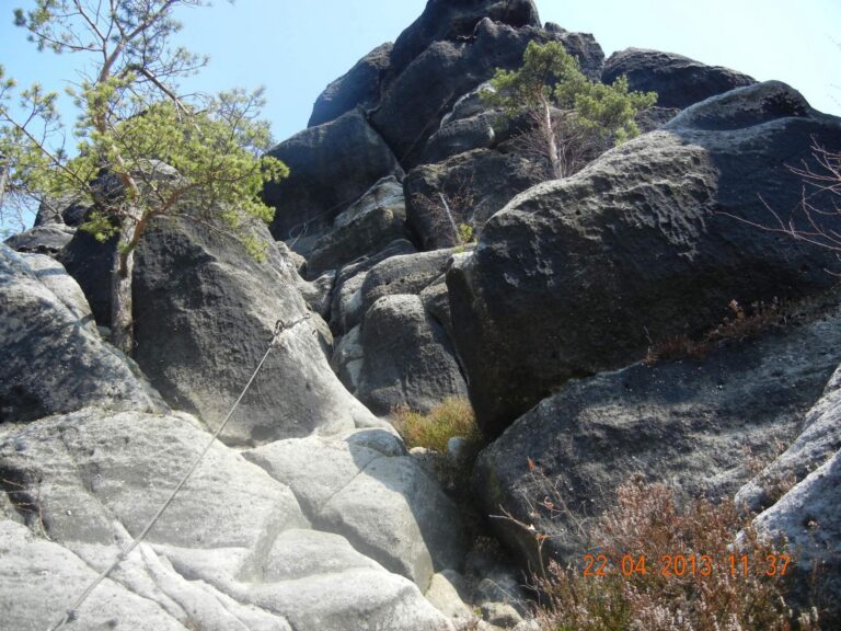 Klettersteig in het Zittauer gebergte