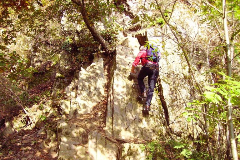 Klettersteig in het Zittauer gebergte